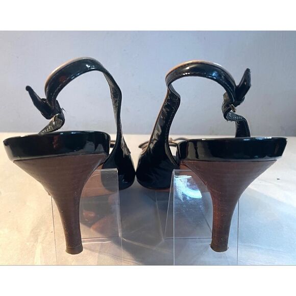 Cole Haan Air Talia Otbow black patent women's size 10.5 Medium peep toe shoe - Picture 6 of 11